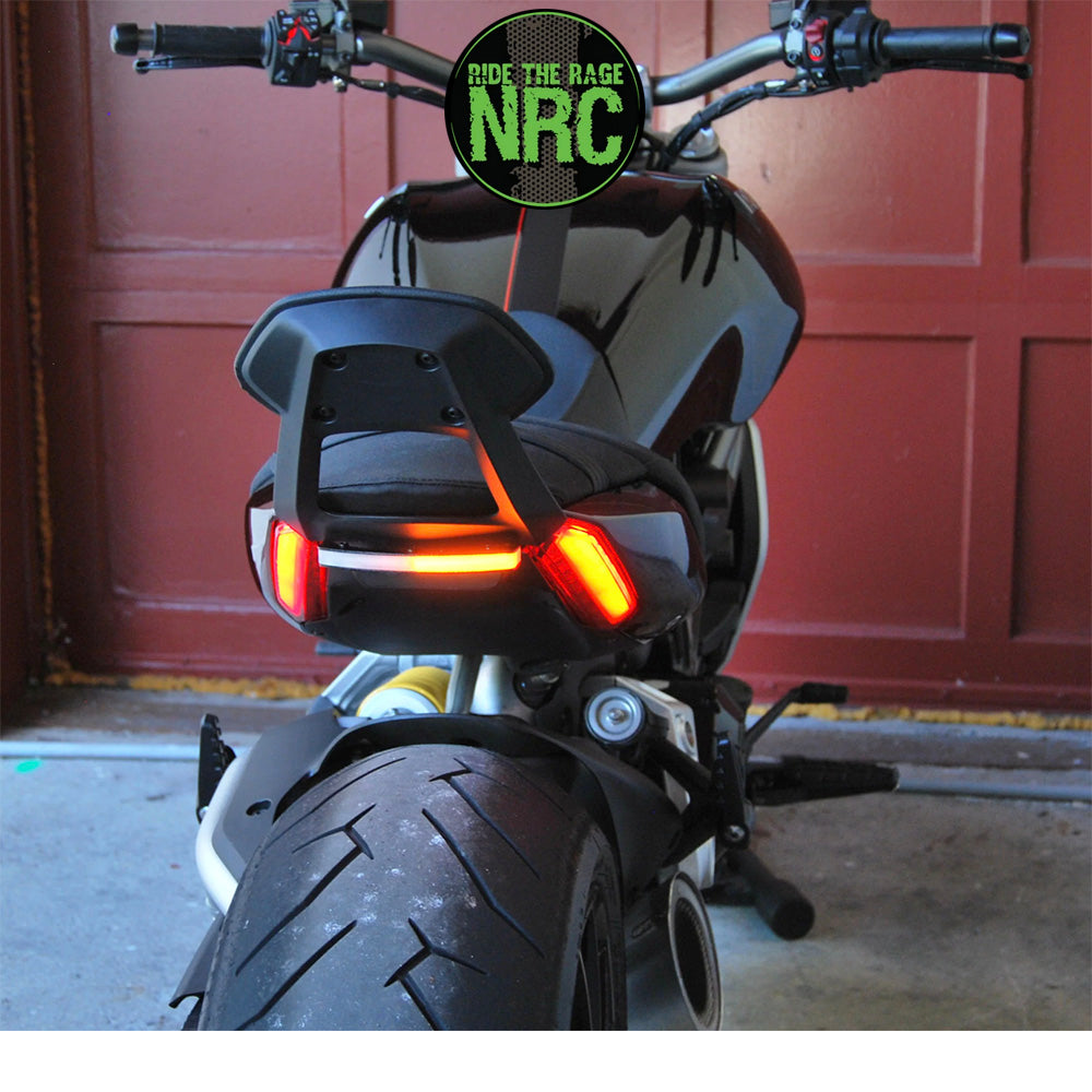 ２０１６年から現行年式モデルＤＵＣＡＴＩ Ｘディアベル(バックレスト付き)用 NRC ニューレイジサイクル リアターンシグナルキット DUCATI XDIAVEL REAR TURN SIGNALS (BACKREST) (2016 - PRESENT) (送料無料)