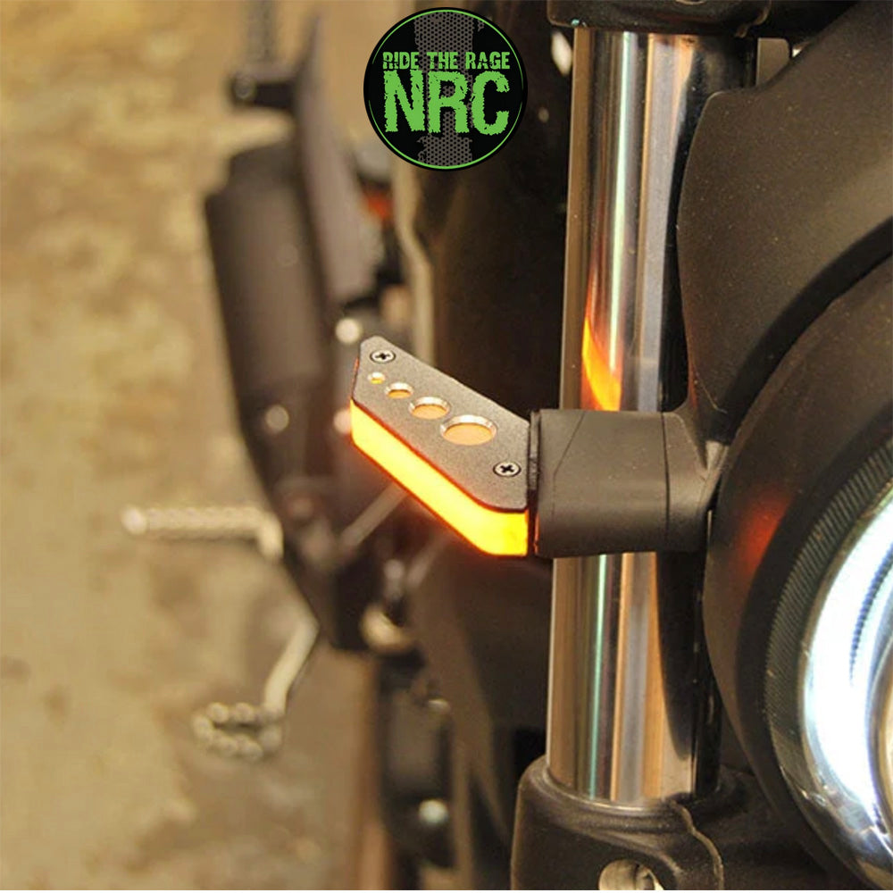 ＤＵＣＡＴＩ スクランブラーＳＩＸＴＹ２用 NRC ニューレイジサイクル LEDフロントターンシグナルキット DUCATI SCRAMBLER CAFE RACER/SIXTY2/DESERT SLED FRONT TURN SIGNALS (送料無料)