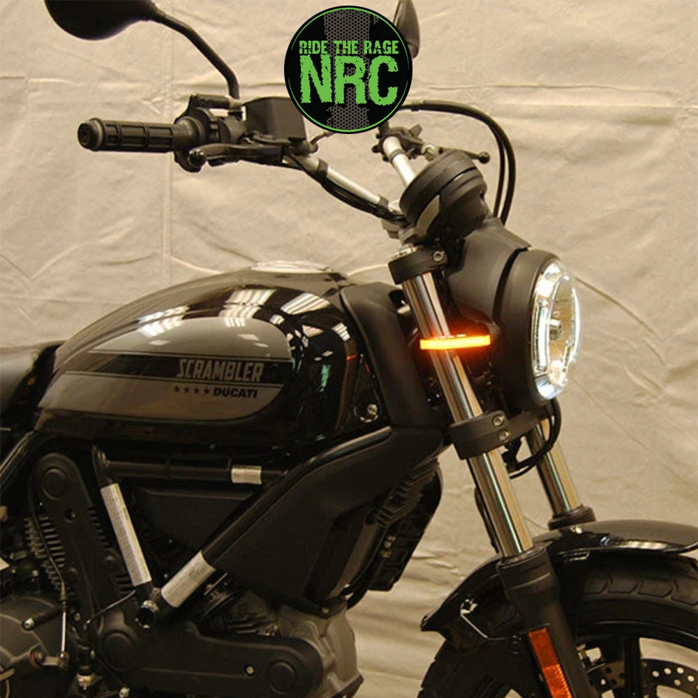 ＤＵＣＡＴＩ スクランブラーＳＩＸＴＹ２用 NRC ニューレイジサイクル LEDフロントターンシグナルキット DUCATI SCRAMBLER CAFE RACER/SIXTY2/DESERT SLED FRONT TURN SIGNALS (送料無料)