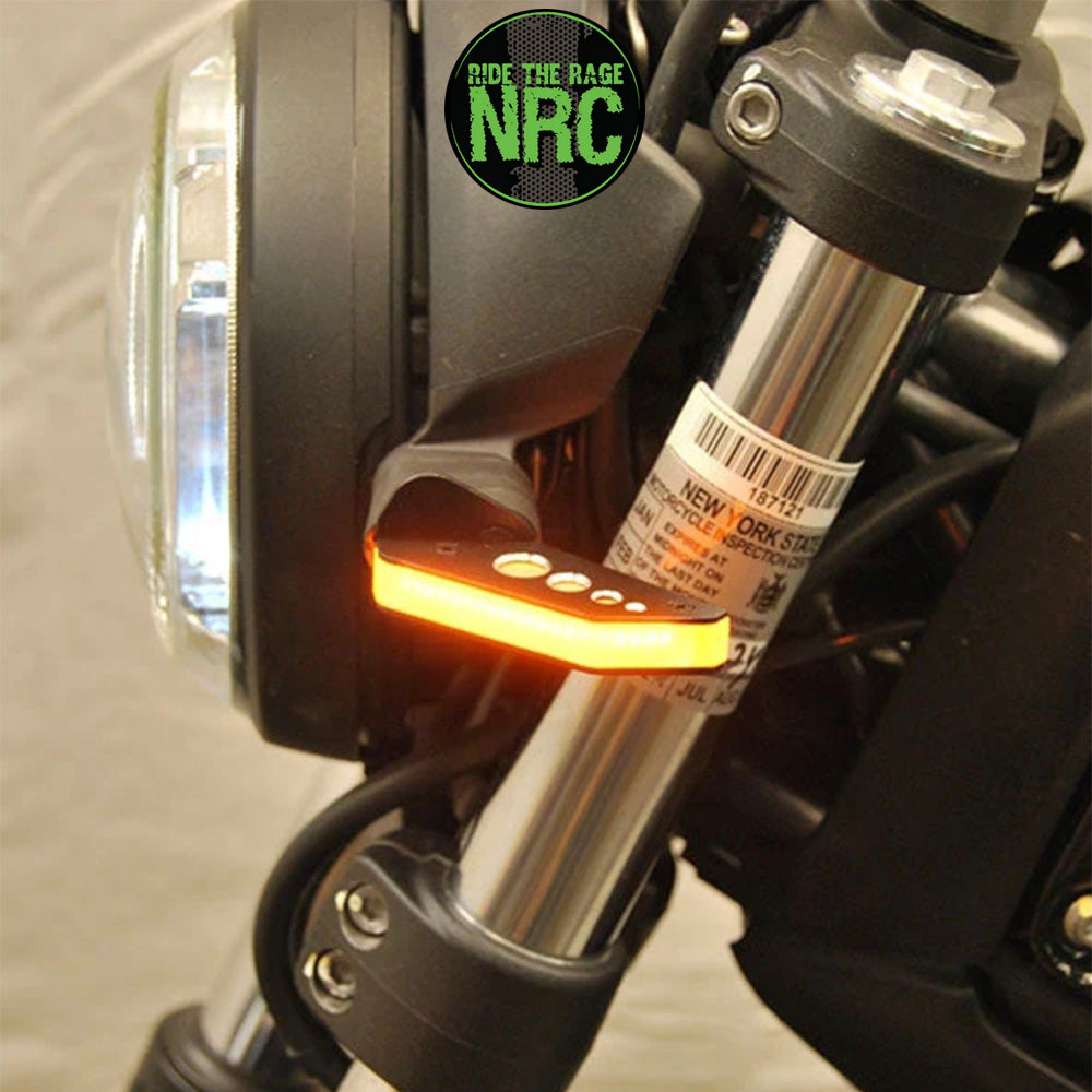 ＤＵＣＡＴＩ スクランブラーＳＩＸＴＹ２用 NRC ニューレイジサイクル LEDフロントターンシグナルキット DUCATI SCRAMBLER CAFE RACER/SIXTY2/DESERT SLED FRONT TURN SIGNALS (送料無料)