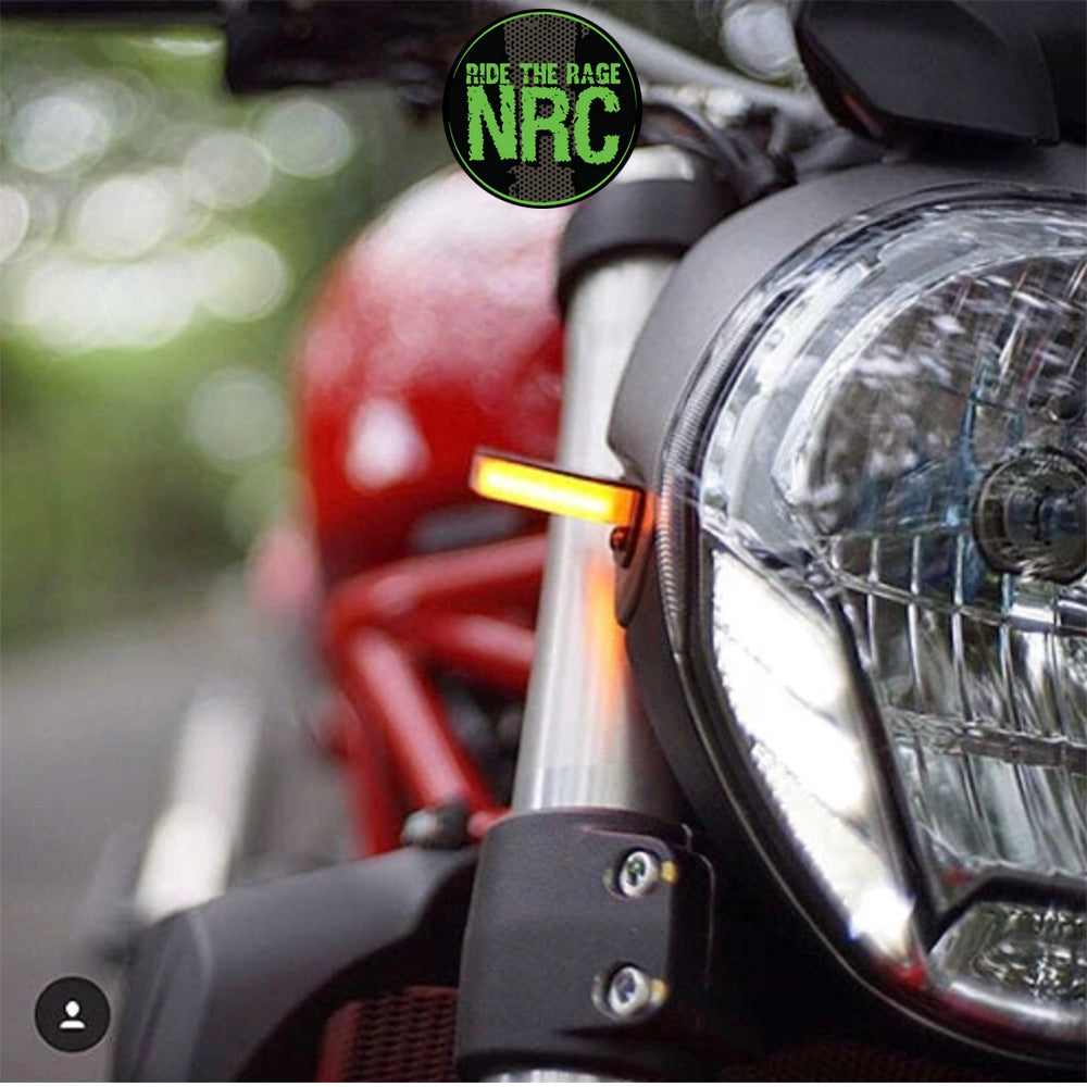 ２０１４年から２０１７年式モデル ＤＵＣＡＴＩ モンスター８２１用 NRC ニューレイジサイクル LEDフロントターンシグナルキット DUCATI MONSTER 821 FRONT TURN SIGNALS (2014-2017) (送料無料)
