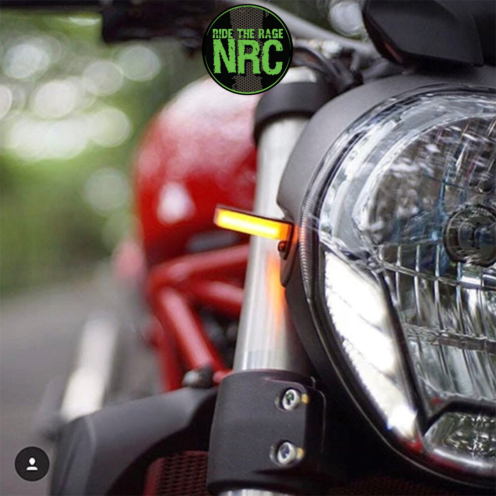２００８年から２０１４年式モデル ＤＵＣＡＴＩ モンスター６９６用 NRC ニューレイジサイクル LEDフロントターンシグナルキット DUCATI MONSTER 696 FRONT TURN SIGNALS (2008 - 2014) (送料無料)