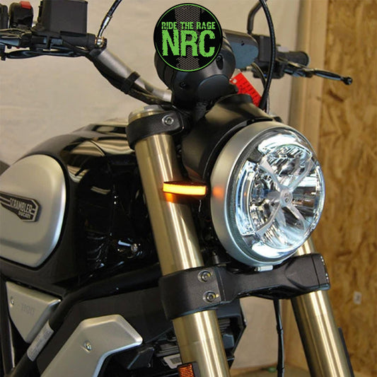 ２０１８年から現行年式モデル ＤＵＣＡＴＩ スクランブラー１１００用 NRC ニューレイジサイクル LEDフロントターンシグナルキット DUCATI SCRAMBLER 1100 FRONT TURN SIGNALS (2018 - PRESENT) (送料無料)
