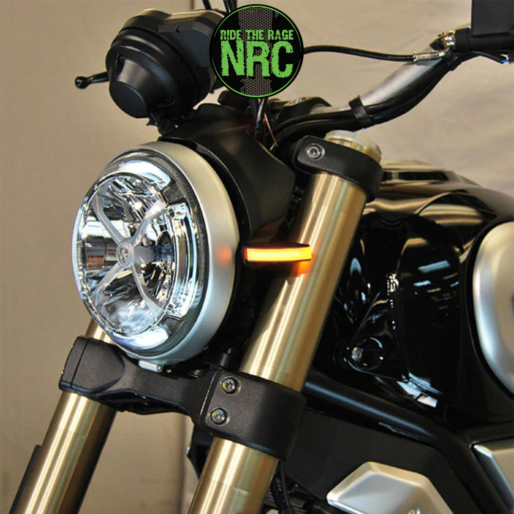 ２０１８年から現行年式モデル ＤＵＣＡＴＩ スクランブラー１１００用 NRC ニューレイジサイクル LEDフロントターンシグナルキット DUCATI SCRAMBLER 1100 FRONT TURN SIGNALS (2018 - PRESENT) (送料無料)