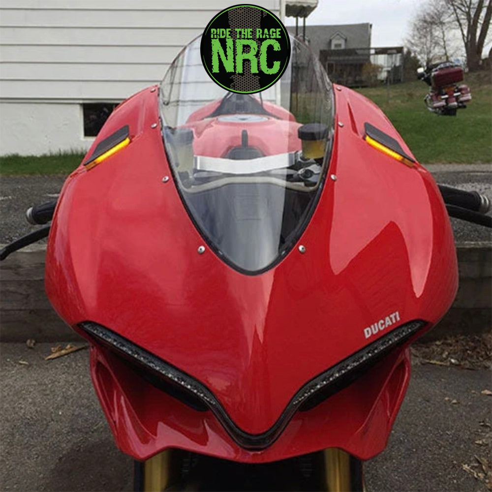 ２０１６年から２０１９年式モデル ＤＵＣＡＴＩ ９５９パニガーレ用 NRC ニューレイジサイクル LEDフロントターンシグナルキット DUCATI 959 PANIGALE MIRROR BLOCK OFF TURN SIGNALS (2016 - 2019) (送料無料)