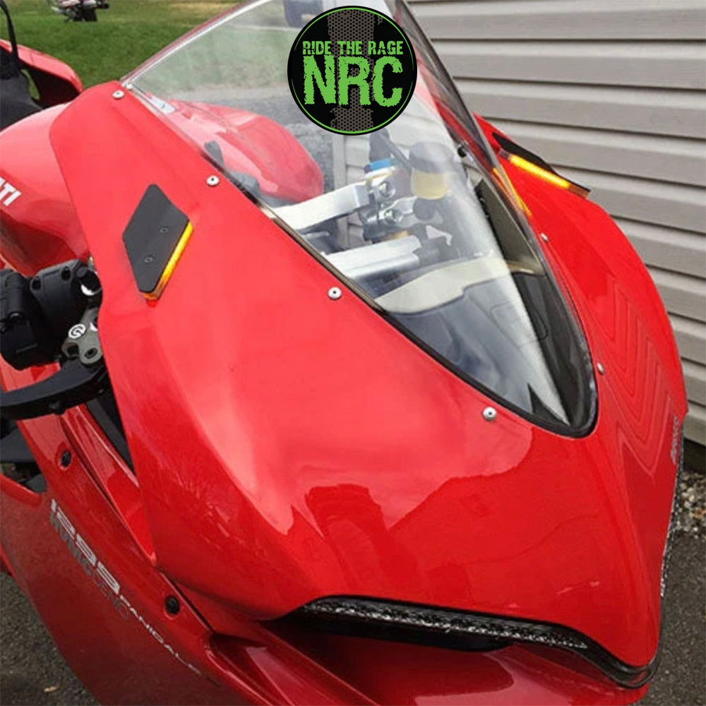 ２０１６年から２０１９年式モデル ＤＵＣＡＴＩ ９５９パニガーレ用 NRC ニューレイジサイクル LEDフロントターンシグナルキット DUCATI 959 PANIGALE MIRROR BLOCK OFF TURN SIGNALS (2016 - 2019) (送料無料)