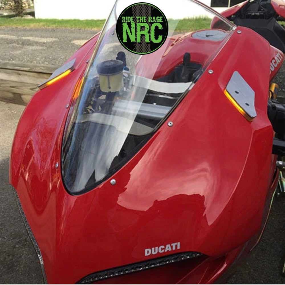 ２０１６年から２０１９年式モデル ＤＵＣＡＴＩ ９５９パニガーレ用 NRC ニューレイジサイクル LEDフロントターンシグナルキット DUCATI 959 PANIGALE MIRROR BLOCK OFF TURN SIGNALS (2016 - 2019) (送料無料)