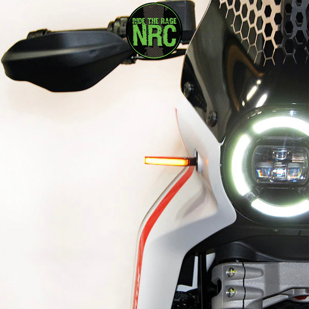 ２０２２年から現行年式モデル ＤＵＣＡＴＩ デザートＸ用 NRC ニューレイジサイクル LEDフロントターンシグナルキット DUCATI DESERTX FRONT TURN SIGNALS (2022 - PRESENT) (送料無料)