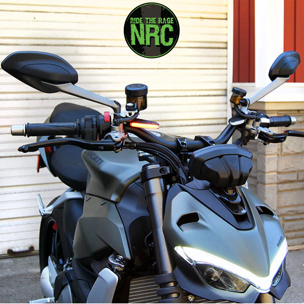 ２０２０年から２０２４年式モデル ＤＵＣＡＴＩ ストリートファイターＶ４用 NRC ニューレイジサイクル LEDフロントターンシグナルキット DUCATI STREETFIGHTER V4 | V2 FRONT TURN SIGNALS (2020 -2024) (送料無料)