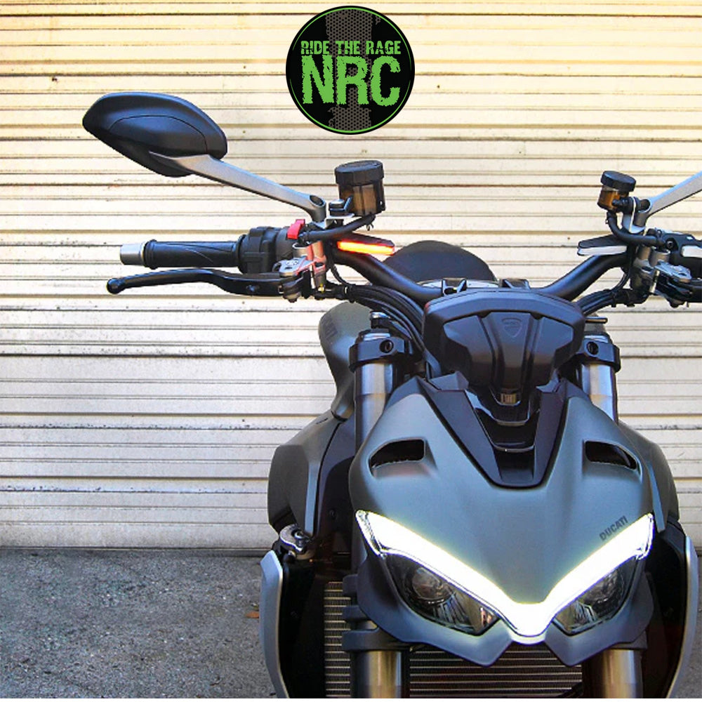 ２０２０年から２０２４年式モデル ＤＵＣＡＴＩ ストリートファイターＶ４用 NRC ニューレイジサイクル LEDフロントターンシグナルキット DUCATI STREETFIGHTER V4 | V2 FRONT TURN SIGNALS (2020 -2024) (送料無料)