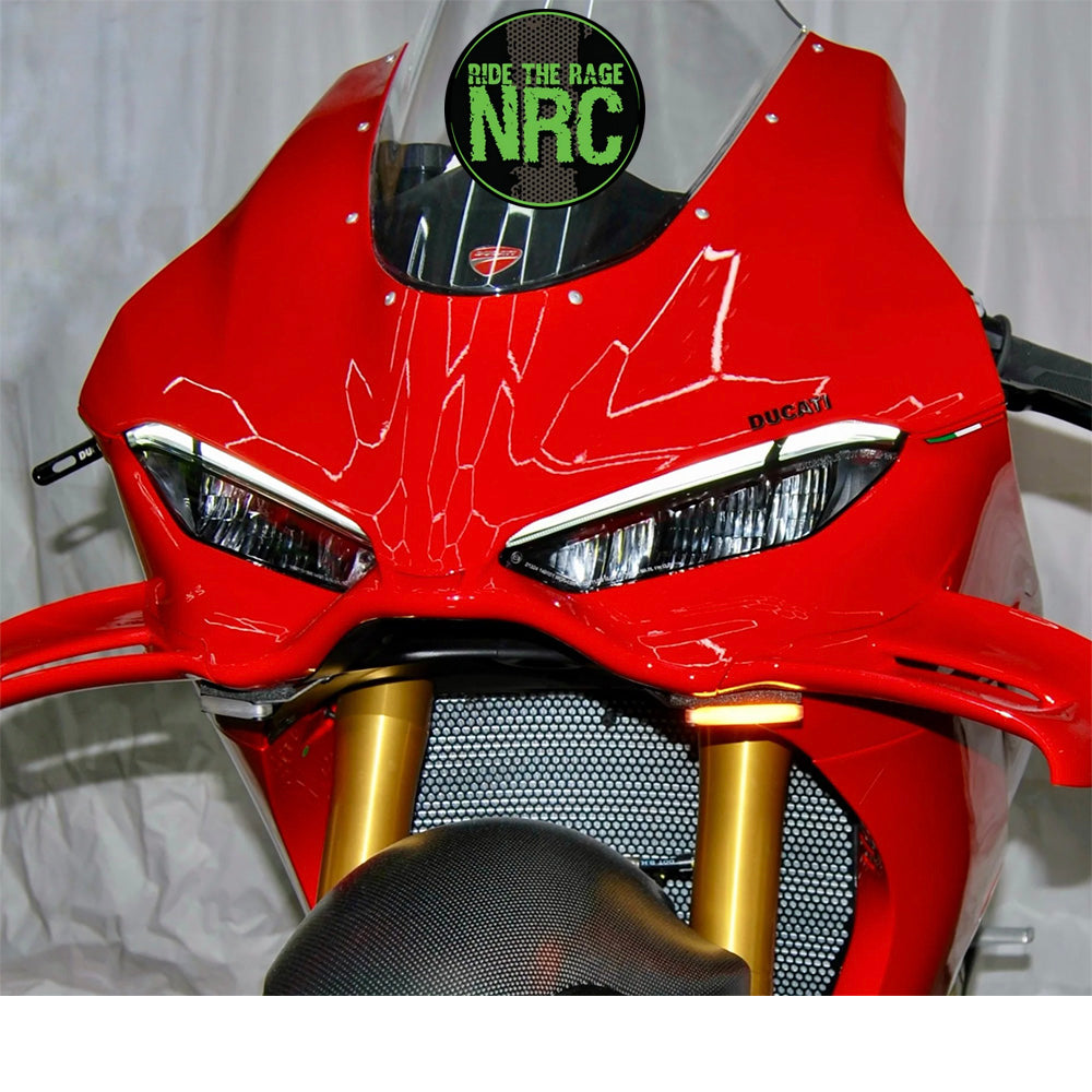 ２０２５年から現行年式モデル ＤＵＣＡＴＩ パニガーレＶ４用 NRC ニューレイジサイクル LEDフロントターンシグナルキット DUCATI V4 PANIGALE FRONT TURN SIGNALS (2025-PRESENT) (送料無料)