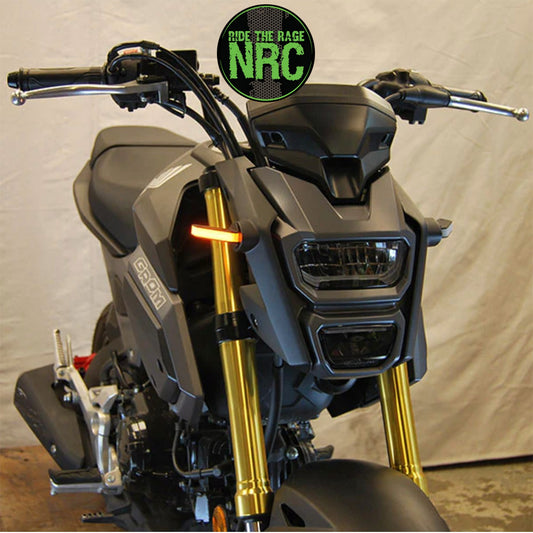 ２０１７年から現行年式モデル ホンダ グロム用 NRC ニューレイジサイクル LEDフロントターンシグナルキット HONDA GROM FRONT SIGNALS (2013-2020) (送料無料)