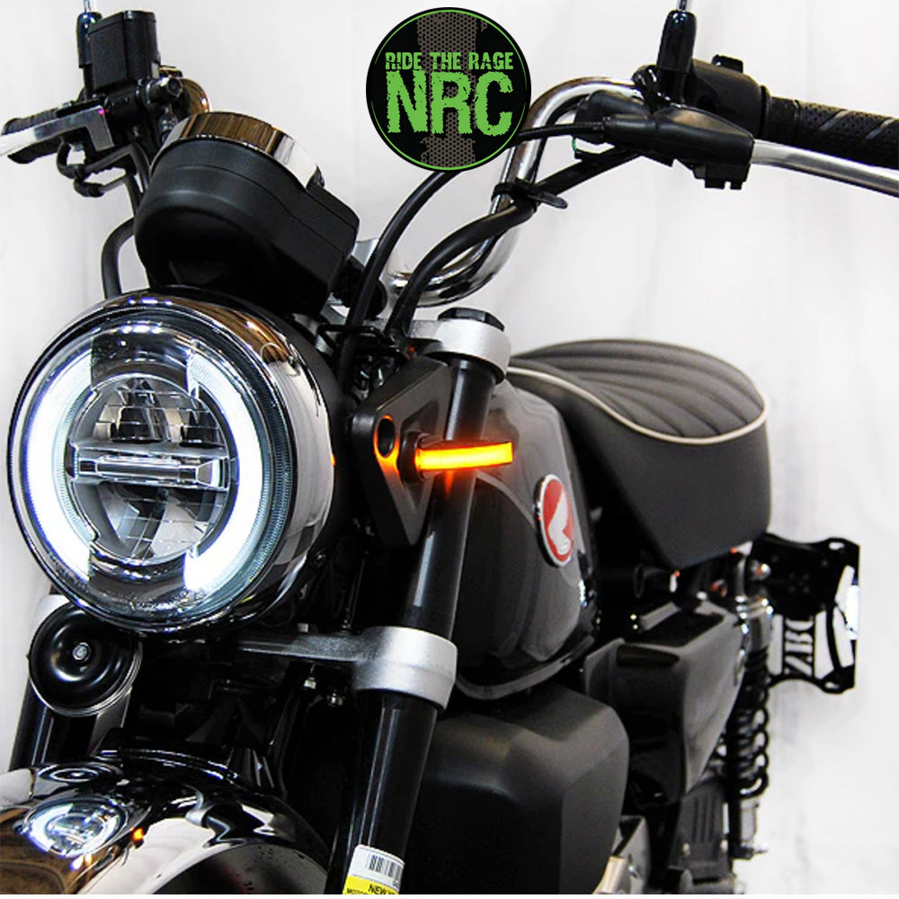 ２０１８年から現行年式モデル ホンダ モンキー１２５ 用 NRC ニューレイジサイクル LEDフロントターンシグナルキット HONDA MONKEY FRONT TURN SIGNALS (2018 - PRESENT) (送料無料)