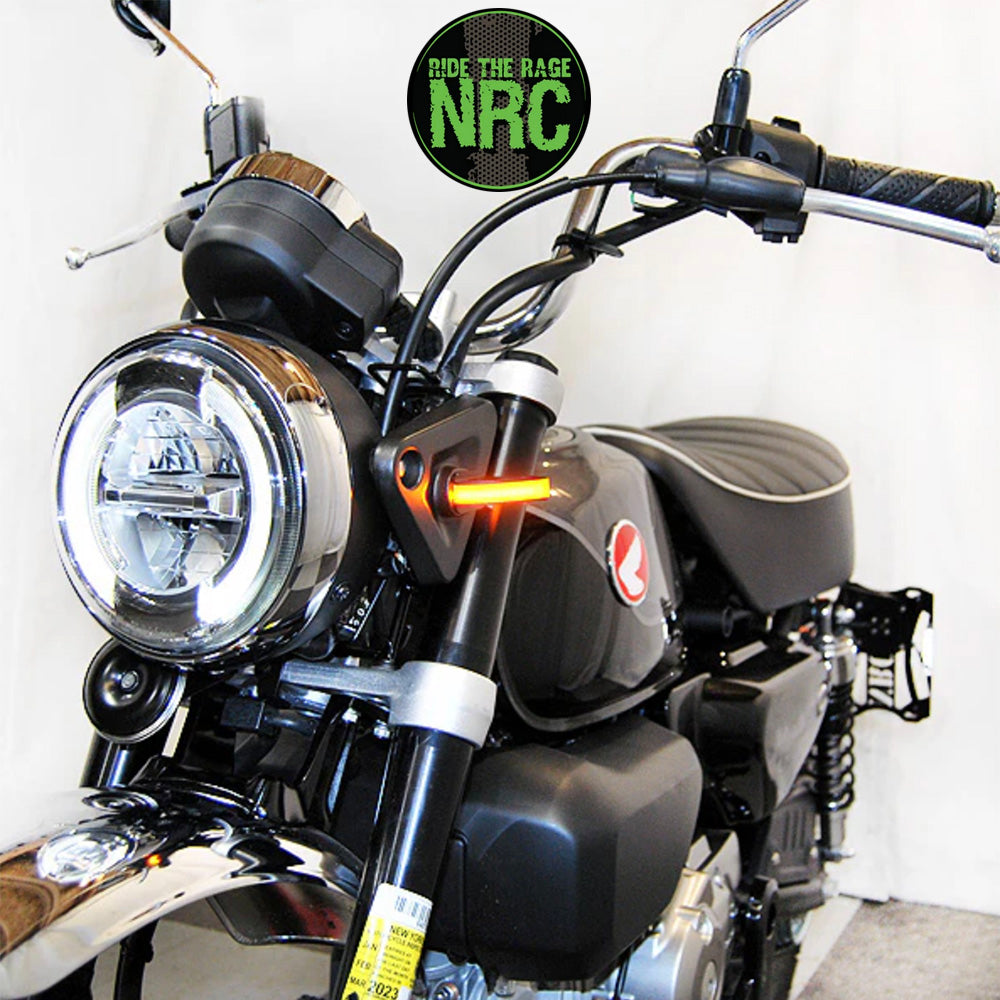 ２０１８年から現行年式モデル ホンダ モンキー１２５ 用 NRC ニューレイジサイクル LEDフロントターンシグナルキット HONDA MONKEY FRONT TURN SIGNALS (2018 - PRESENT) (送料無料)