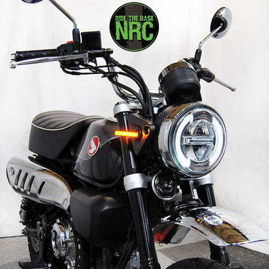 ２０１８年から現行年式モデル ホンダ モンキー１２５ 用 NRC ニューレイジサイクル LEDフロントターンシグナルキット HONDA MONKEY FRONT TURN SIGNALS (2018 - PRESENT) (送料無料)
