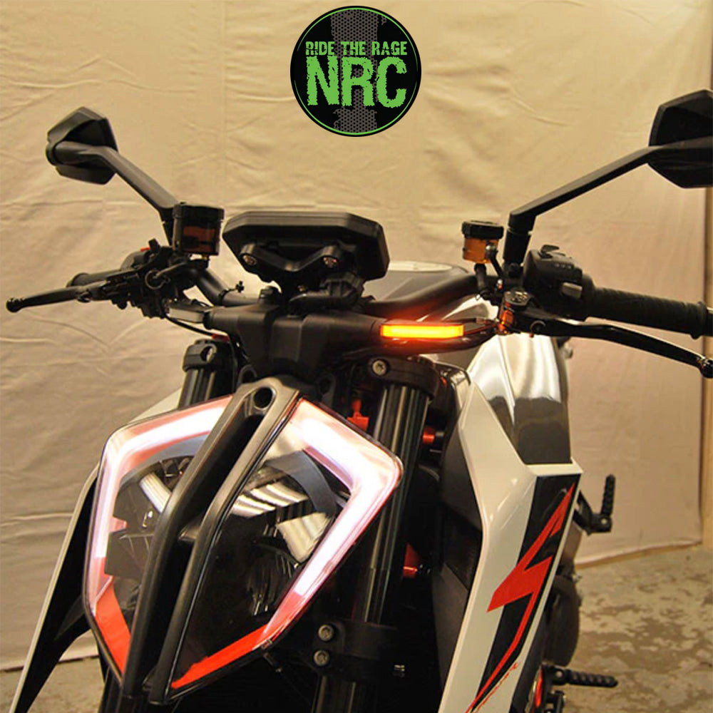 ２０１４年から２０１９年式モデル ＫＴＭ １２９０スーパーデュークＲ用 NRC ニューレイジサイクル LEDフロントターンシグナルキット KTM 1290 SUPER DUKE FRONT TURN SIGNALS (2014-2019) (送料無料)