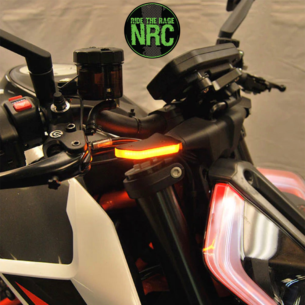 ２０１４年から２０１９年式モデル ＫＴＭ １２９０スーパーデュークＲ用 NRC ニューレイジサイクル LEDフロントターンシグナルキット KTM 1290 SUPER DUKE FRONT TURN SIGNALS (2014-2019) (送料無料)