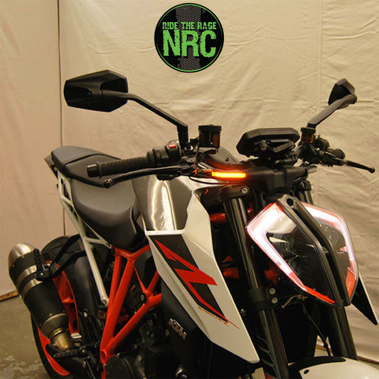 ２０１４年から２０１９年式モデル ＫＴＭ １２９０スーパーデュークＲ用 NRC ニューレイジサイクル LEDフロントターンシグナルキット KTM 1290 SUPER DUKE FRONT TURN SIGNALS (2014-2019) (送料無料)
