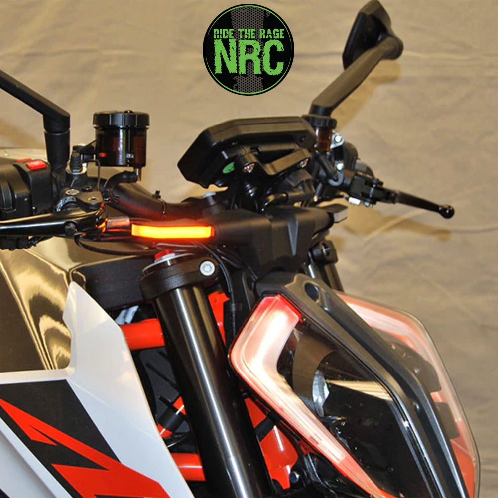 ２０１４年から２０１９年式モデル ＫＴＭ １２９０スーパーデュークＲ用 NRC ニューレイジサイクル LEDフロントターンシグナルキット KTM 1290 SUPER DUKE FRONT TURN SIGNALS (2014-2019) (送料無料)