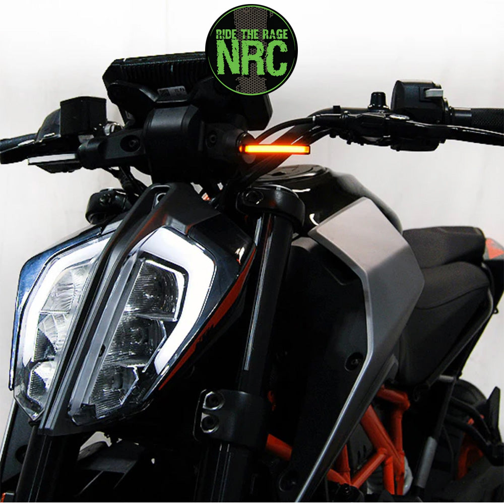 ２０１７年から２０２２年式モデル ＫＴＭ　３９０デューク用 NRC ニューレイジサイクル LEDフロントターンシグナルキット KTM 390 DUKE FRONT TURN SIGNALS (2017-2022) (送料無料)