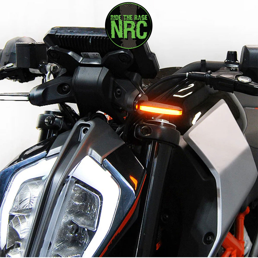 ２０１７年から２０２２年式モデル ＫＴＭ　３９０デューク用 NRC ニューレイジサイクル LEDフロントターンシグナルキット KTM 390 DUKE FRONT TURN SIGNALS (2017-2022) (送料無料)