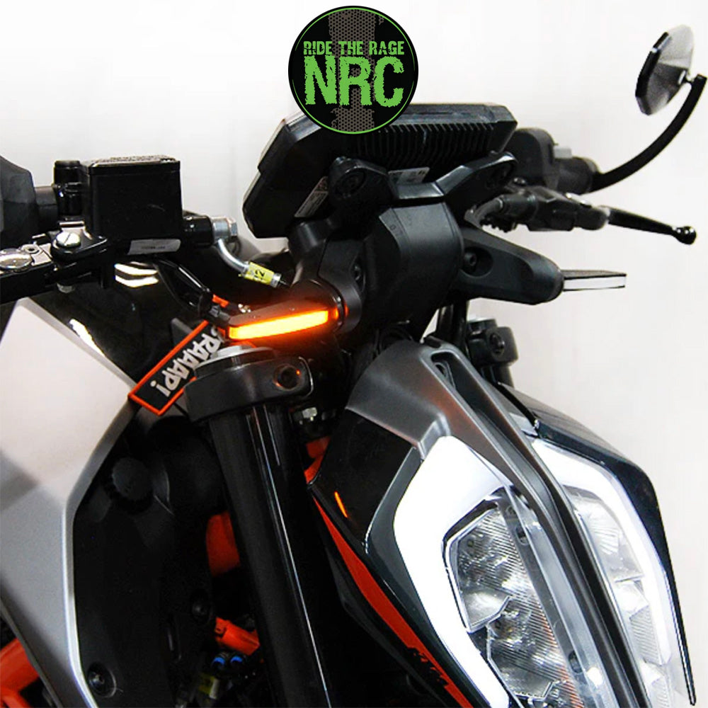 ２０１７年から２０２２年式モデル ＫＴＭ　３９０デューク用 NRC ニューレイジサイクル LEDフロントターンシグナルキット KTM 390 DUKE FRONT TURN SIGNALS (2017-2022) (送料無料)