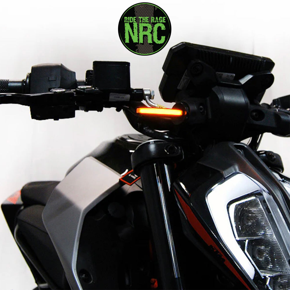２０１７年から２０２２年式モデル ＫＴＭ　３９０デューク用 NRC ニューレイジサイクル LEDフロントターンシグナルキット KTM 390 DUKE FRONT TURN SIGNALS (2017-2022) (送料無料)