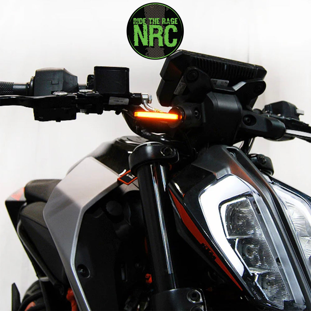 ２０１７年から２０２２年式モデル ＫＴＭ　３９０デューク用 NRC ニューレイジサイクル LEDフロントターンシグナルキット KTM 390 DUKE FRONT TURN SIGNALS (2017-2022) (送料無料)