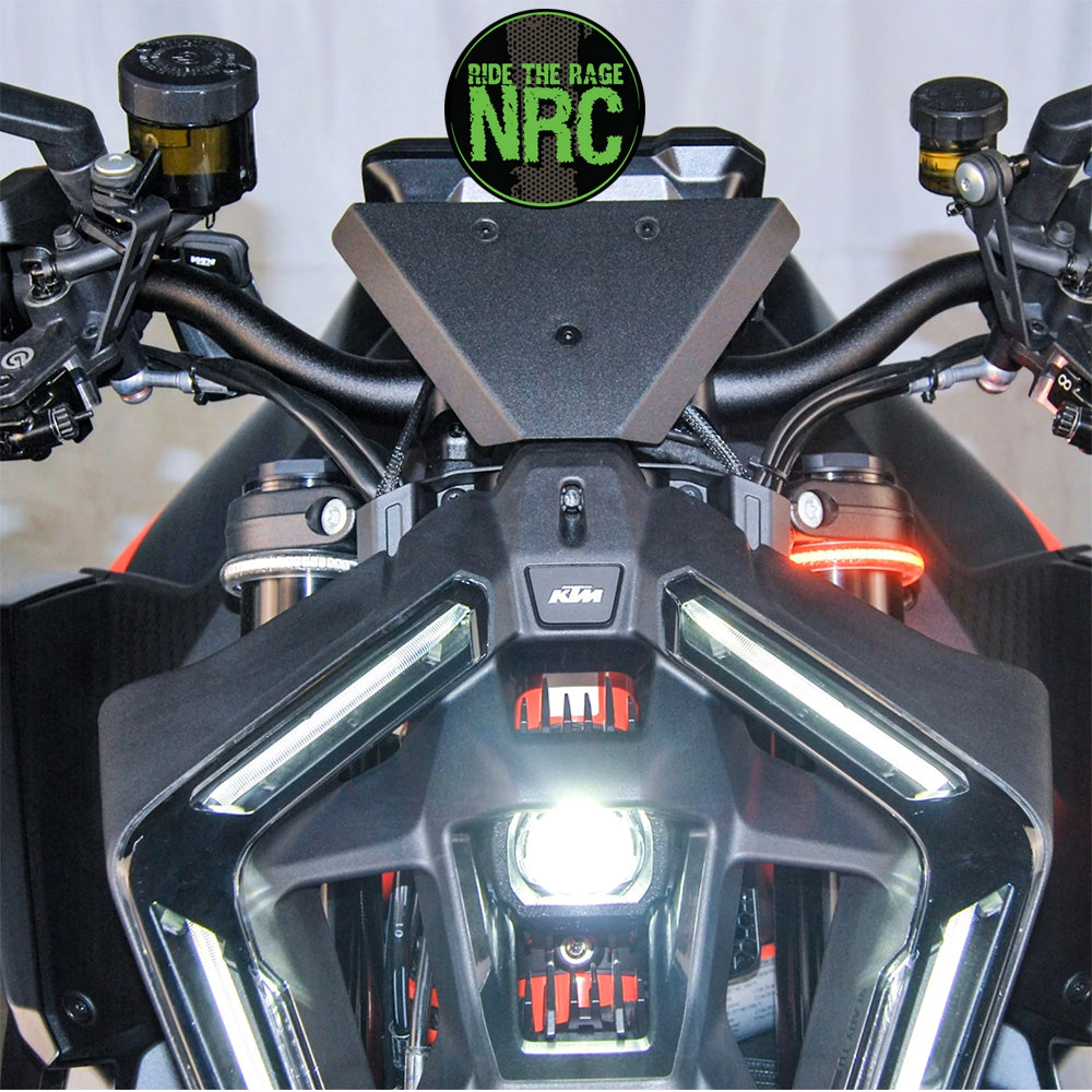 ２０２４年から現行年式モデル ＫＴＭ　１３９０スーパーデュークＲエボ用 NRC ニューレイジサイクル LEDフロントターンシグナルキット KTM 1390 SUPER DUKE FRONT TURN SIGNALS (2024-PRESENT) (送料無料)