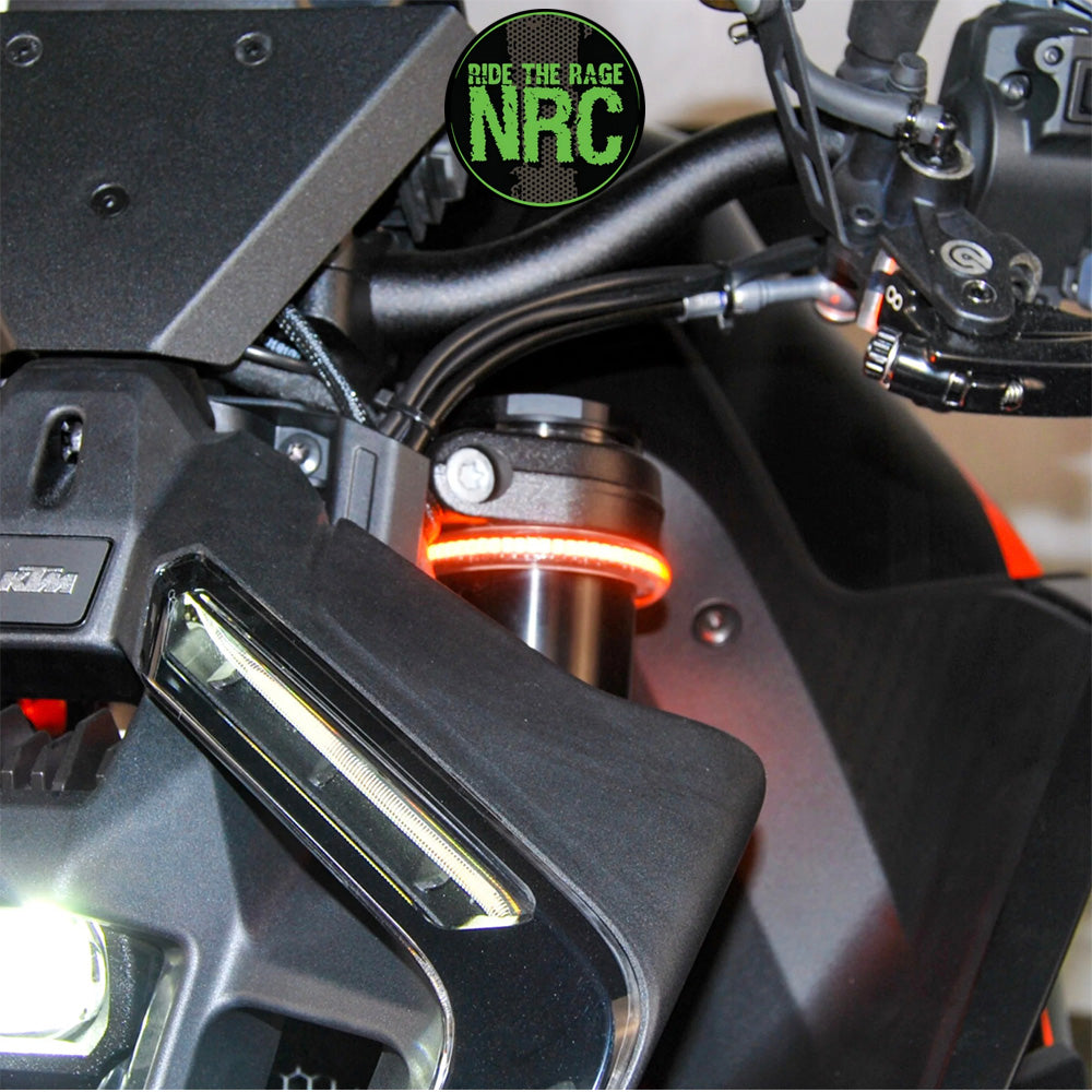 ２０２４年から現行年式モデル ＫＴＭ　１３９０スーパーデュークＲエボ用 NRC ニューレイジサイクル LEDフロントターンシグナルキット KTM 1390 SUPER DUKE FRONT TURN SIGNALS (2024-PRESENT) (送料無料)