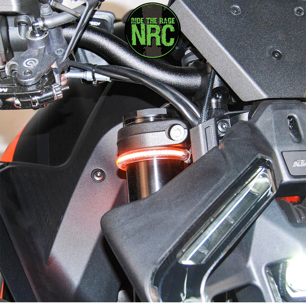 ２０２４年から現行年式モデル ＫＴＭ　１３９０スーパーデュークＲエボ用 NRC ニューレイジサイクル LEDフロントターンシグナルキット KTM 1390 SUPER DUKE FRONT TURN SIGNALS (2024-PRESENT) (送料無料)