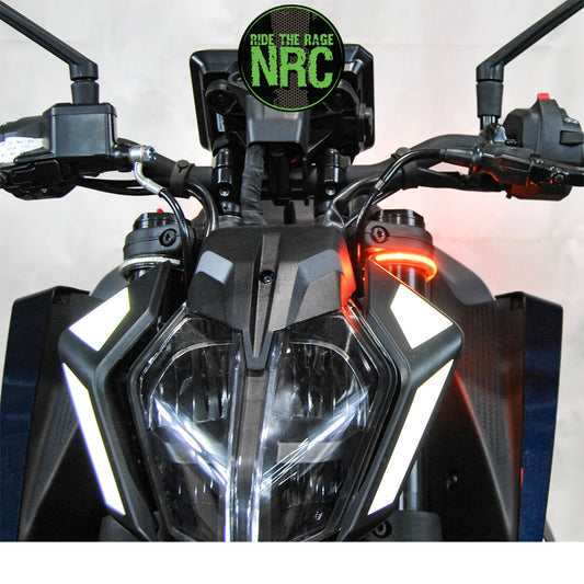 ２０２４年から現行年式モデル ＫＴＭ　３９０デューク用 NRC ニューレイジサイクル LEDフロントターンシグナルキット KTM 390 DUKE FRONT TURN SIGNALS (2024 - PRESENT) (送料無料)