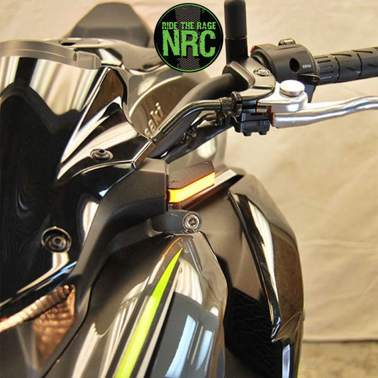 ２０１７年から２０１９年式モデル カワサキ Ｚ９００用 NRC ニューレイジサイクル LEDフロントターンシグナルキット KAWASAKI Z900 FRONT TURN SIGNALS (2017 - 2024) (送料無料)