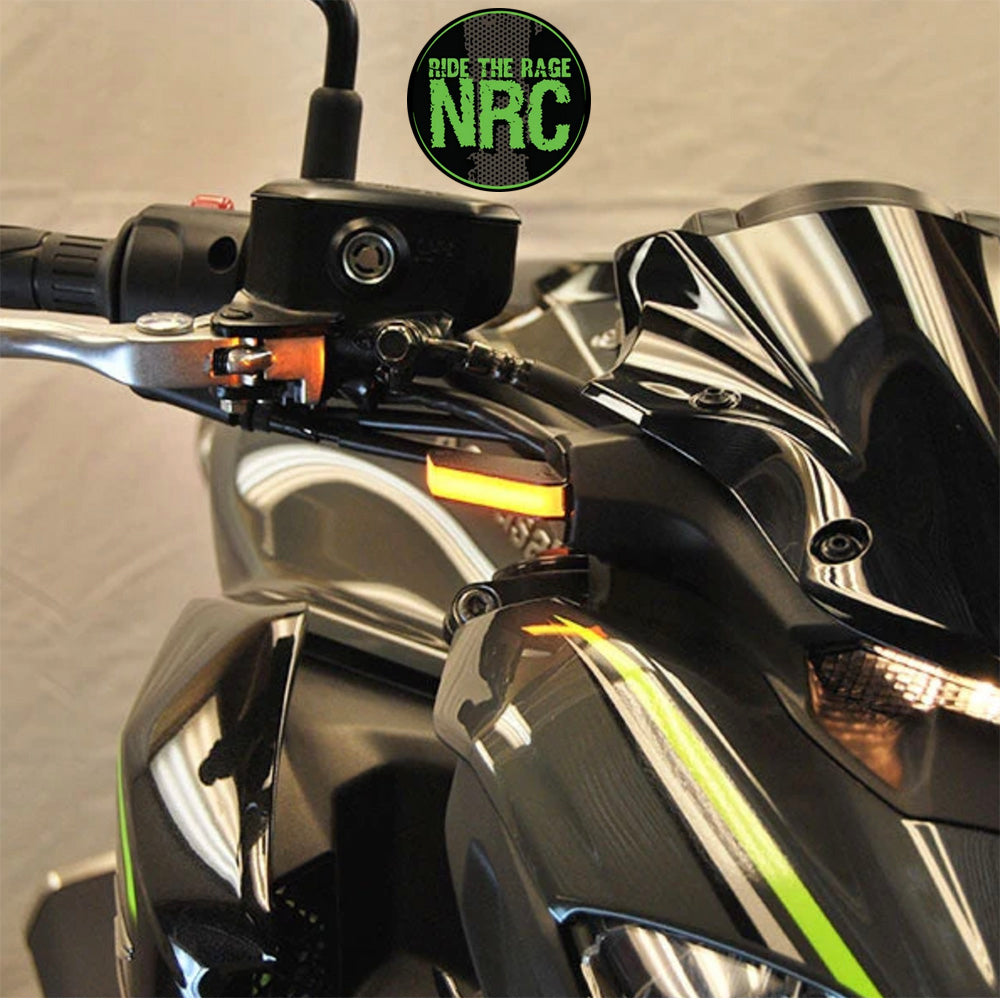 ２０１７年から２０１９年式モデル カワサキ Ｚ９００用 NRC ニューレイジサイクル LEDフロントターンシグナルキット KAWASAKI Z900 FRONT TURN SIGNALS (2017 - 2024) (送料無料)