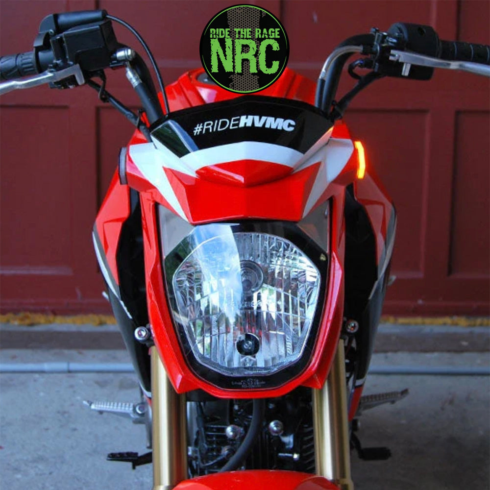 ２０１６年から現行年式モデル カワサキ Ｚ１２５用 NRC ニューレイジサイクル LEDフロントターンシグナルキット KAWASAKI Z125 FRONT TURN SIGNALS (2016 - PRESENT) (送料無料)