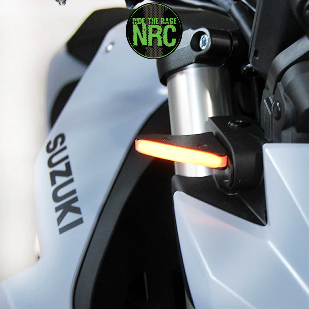 ２０２３年から現行年式モデル スズキ ＧＳＸ－８Ｓ用 NRC ニューレイジサイクル LEDフロントターンシグナルキット SUZUKI GSX-8S/R FRONT TURN SIGNALS (2023 - PRESENT) (送料無料)