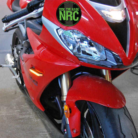 ２０１３年から現行年式モデル ＴＲＩＵＭＰＨ デイトナ６７５/６７５Ｒ用 NRC ニューレイジサイクル LEDフロントターンシグナルキット TRIUMPH DAYTONA 675 FRONT TURN SIGNALS (2013 - PRESENT) (送料無料)