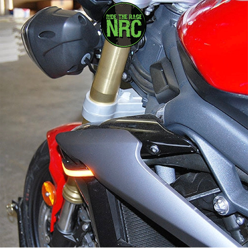 ２０１３年から２０１７年式モデル ＴＲＩＵＭＰＨ ストリートトリプル 用 NRC ニューレイジサイクル LEDフロントターンシグナルキット TRIUMPH STREET TRIPLE FRONT TURN SIGNALS | 2013-2017 (送料無料)