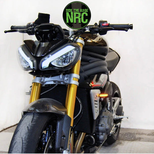 ２０２１年から現行年式モデル ＴＲＩＵＭＰＨ スピードトリプル１２００ＲＳ用 NRC ニューレイジサイクル LEDフロントターンシグナルキット TRIUMPH SPEED TRIPLE RS 1200 FRONT TURN SIGNALS (2021 - PRESENT) (送料無料)