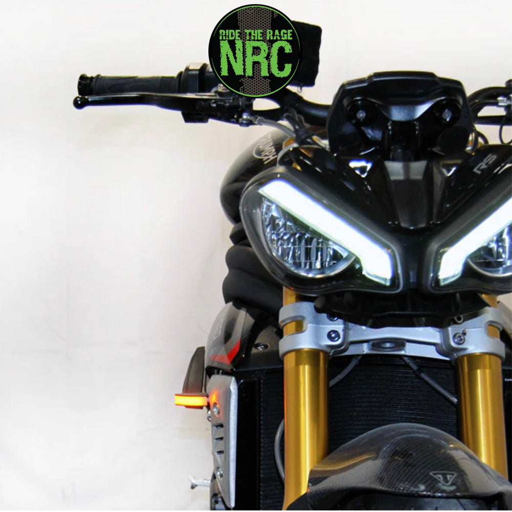 ２０２１年から現行年式モデル ＴＲＩＵＭＰＨ スピードトリプル１２００ＲＳ用 NRC ニューレイジサイクル LEDフロントターンシグナルキット TRIUMPH SPEED TRIPLE RS 1200 FRONT TURN SIGNALS (2021 - PRESENT) (送料無料)