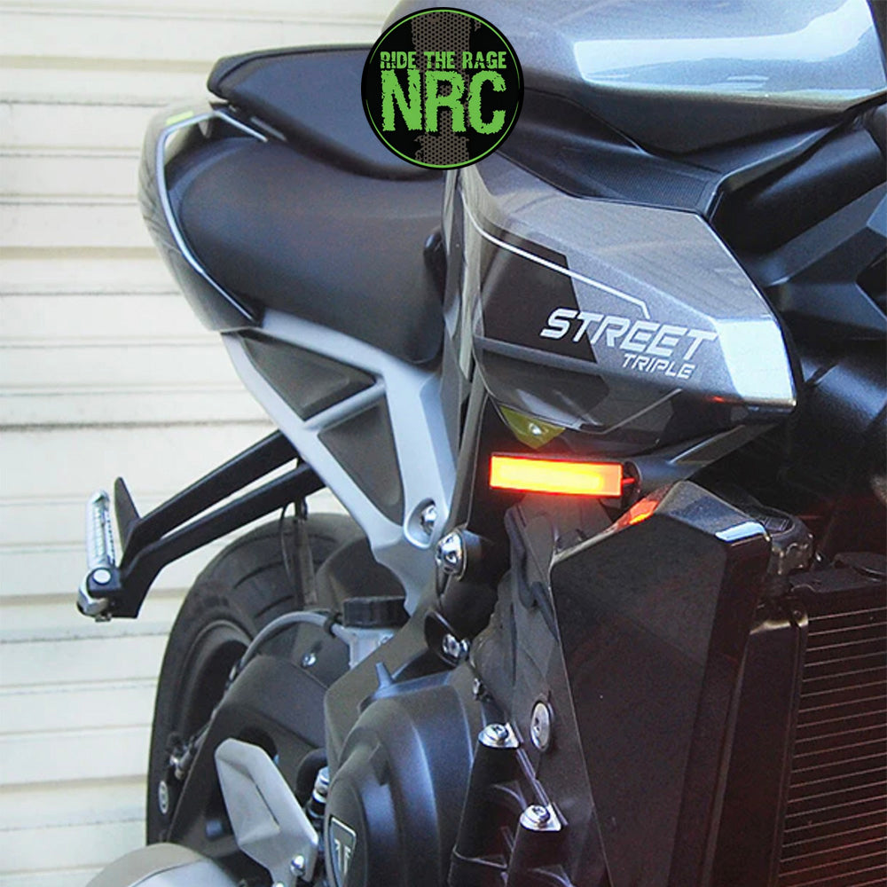 ２０２４年から現行年式モデル ＴＲＩＵＭＰＨ スピードトリプルＲＳ用 NRC ニューレイジサイクル LEDフロントターンシグナルキット TRIUMPH STREET TRIPLE FRONT TURN SIGNALS (2024 - PRESENT) (送料無料)