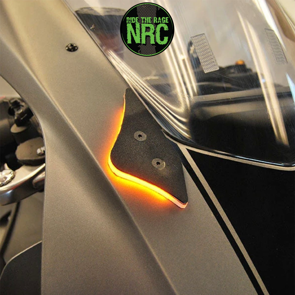２０１５年から２０１９年式モデル ヤマハ ＹＺＦ－Ｒ１用 NRC ニューレイジサイクル LEDフロントターンシグナルキット YAMAHA R1 MIRROR BLOCK OFF TURN SIGNALS (2015-2019) (送料無料)