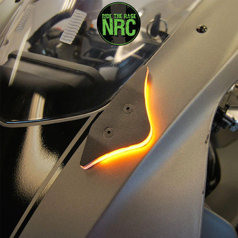 ２０１５年から２０１９年式モデル ヤマハ ＹＺＦ－Ｒ１用 NRC ニューレイジサイクル LEDフロントターンシグナルキット YAMAHA R1 MIRROR BLOCK OFF TURN SIGNALS (2015-2019) (送料無料)