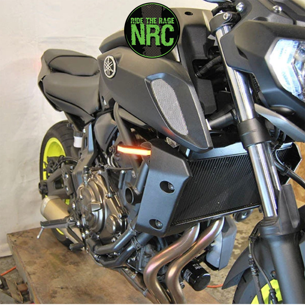２０１８年から２０２０年式モデル ヤマハ ＭＴ－０７用 NRC ニューレイジサイクル LEDフロントターンシグナルキット YAMAHA MT-07 FRONT TURN SIGNALS (2018 - 2024) (送料無料)