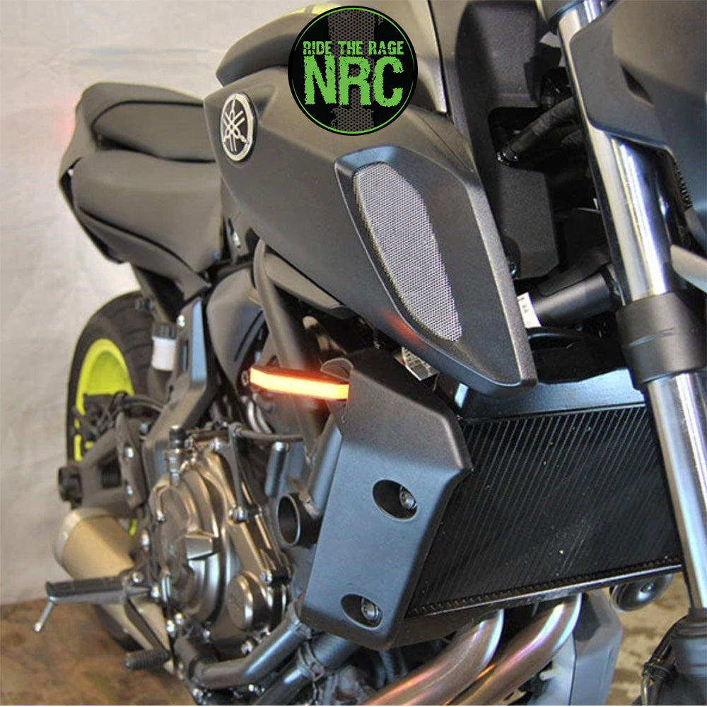 ２０１８年から２０２０年式モデル ヤマハ ＭＴ－０７用 NRC ニューレイジサイクル LEDフロントターンシグナルキット YAMAHA MT-07 FRONT TURN SIGNALS (2018 - 2024) (送料無料)