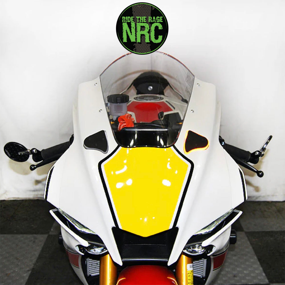 ２０２０年から現行年式モデル ヤマハ ＹＺＦ－Ｒ１用 NRC ニューレイジサイクル LEDフロントターンシグナルキット YAMAHA R1 MIRROR BLOCK OFF TURN SIGNALS (2020-PRESENT) (送料無料)