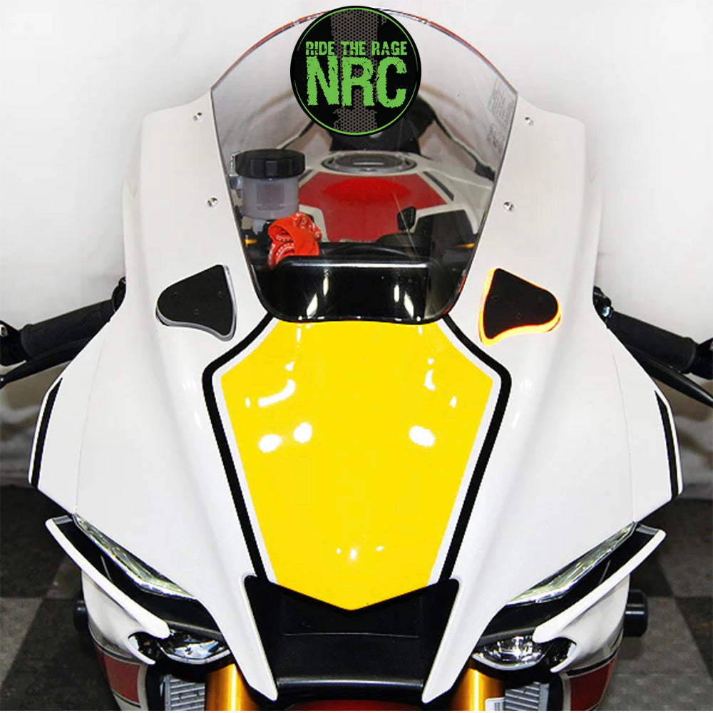 ２０２０年から現行年式モデル ヤマハ ＹＺＦ－Ｒ１用 NRC ニューレイジサイクル LEDフロントターンシグナルキット YAMAHA R1 MIRROR BLOCK OFF TURN SIGNALS (2020-PRESENT) (送料無料)