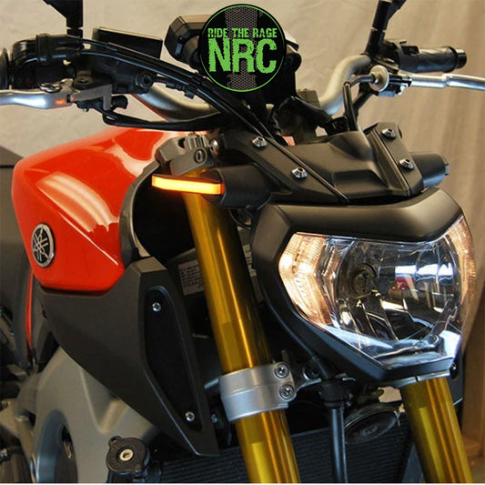２０１４年から２０１６年式モデル ヤマハ ＭＴ－０９用 NRC ニューレイジサイクル LEDフロントターンシグナルキット YAMAHA FZ-09 | MT-09 FRONT TURN SIGNALS (2014-2016) (送料無料)
