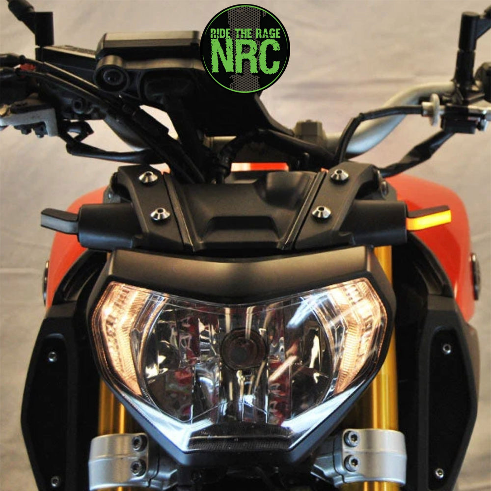 ２０１４年から２０１６年式モデル ヤマハ ＭＴ－０９用 NRC ニューレイジサイクル LEDフロントターンシグナルキット YAMAHA FZ-09 | MT-09 FRONT TURN SIGNALS (2014-2016) (送料無料)