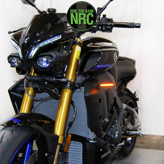 ２０２２年から現行年式モデル ヤマハ ＭＴ－１０用 NRC ニューレイジサイクル LEDフロントターンシグナルキット YAMAHA MT10 FRONT TURN SIGNALS (2022-PRESENT) (送料無料)